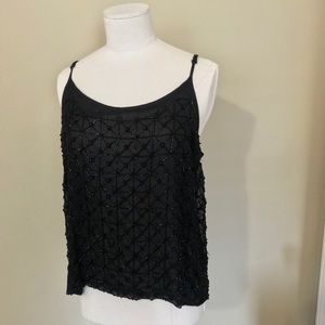 Forever 21 Large Beaded Tank NWT Black